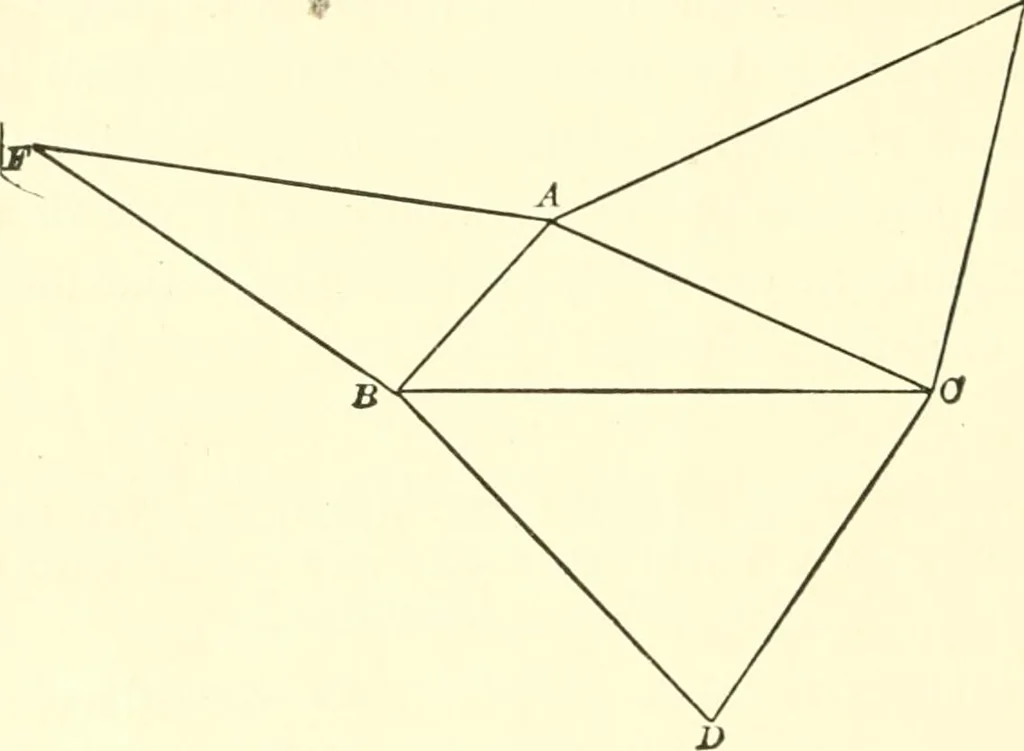 An illustration from Mathematical essays and recreations, 1898, leaf 103