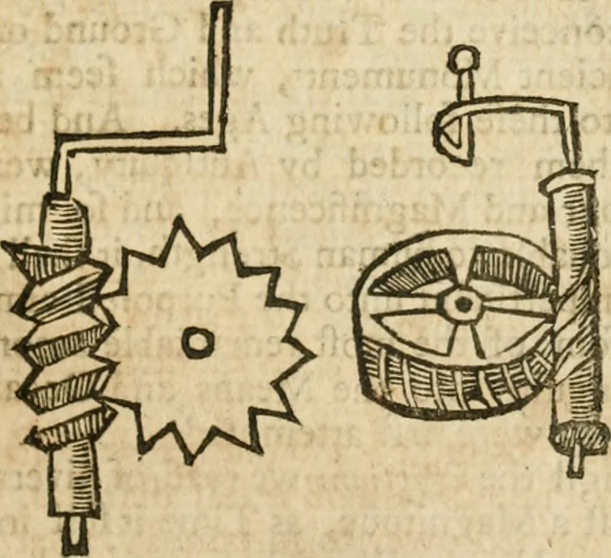 An illustration from The mathematical and philosophical works of the Right Reverend John Wilkins ... to which is prefix'd the author's life, and an account of his works, 1708, leaf 440