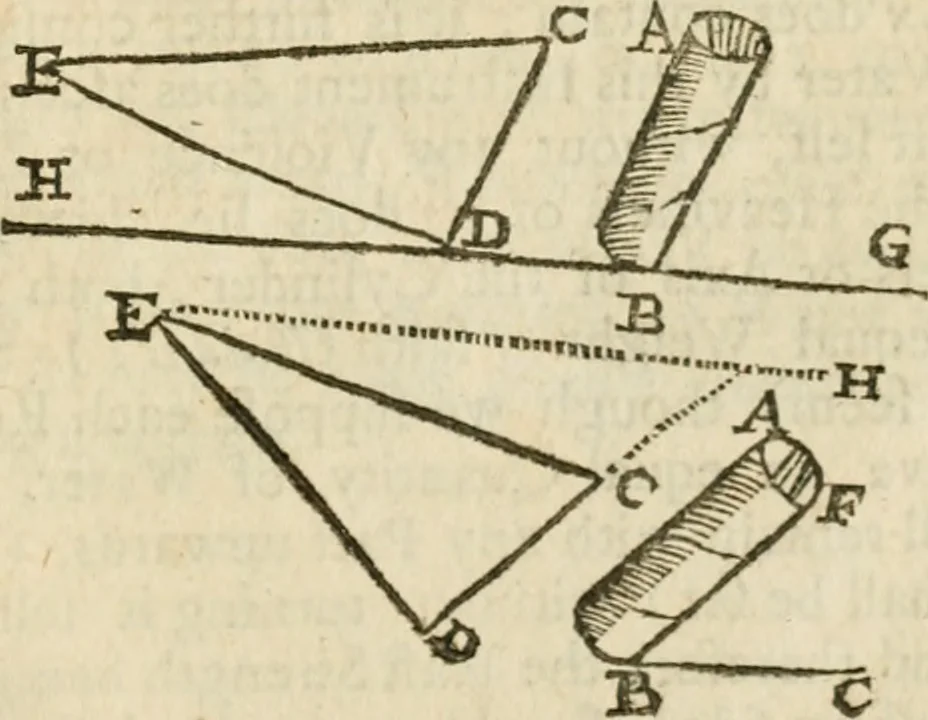 An illustration from The mathematical and philosophical works of the Right Reverend John Wilkins ... to which is prefix'd the author's life, and an account of his works, 1708, leaf 566