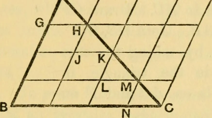 An illustration from Mathematical recreations and essays, 1914, leaf 68