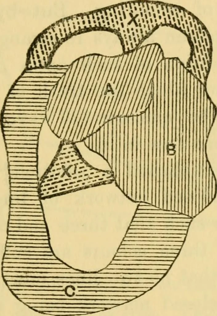 An illustration from Mathematical recreations and essays, 1914, leaf 76