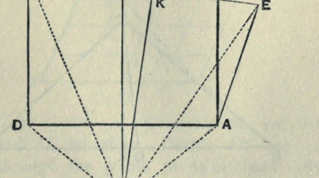 An illustration from Mathematical recreations and essays, 1917, leaf 65