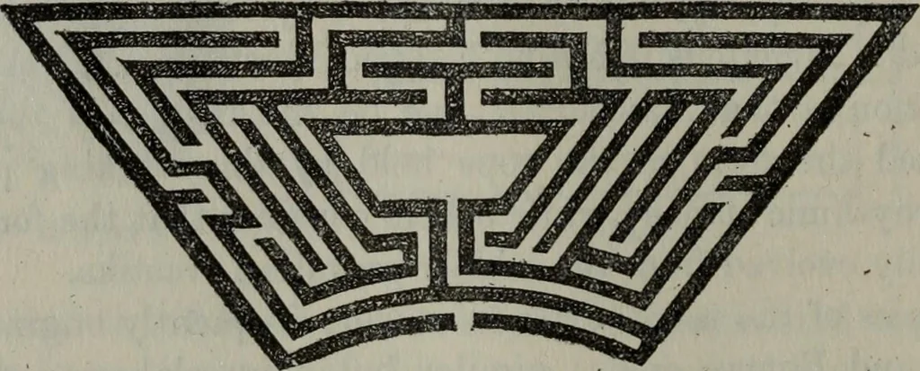 An illustration from Mathematical recreations and essays, 1920, leaf 209