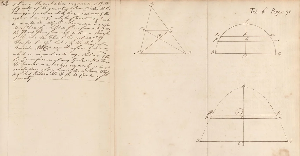 An illustration from [Mathematical treatise], 1747, leaf 197