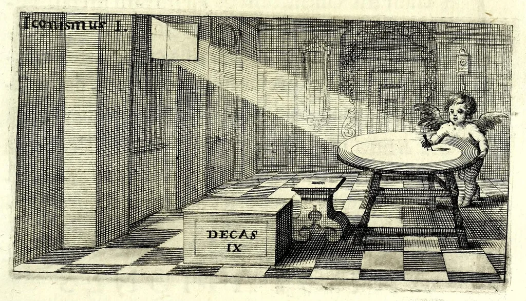 An illustration from Mathesis Caesarea, sive, Amussis Ferdinandea : in lucem publicam & usum eruditae posteritatis, gratulantibus litteratorum geniis evecta, atque ad problemata universae matheseos, praesertim vero architecturae militaris explicata jussu & auctoritate Augustissimi Imperatoris Ferdinandi III, 1662, leaf 329