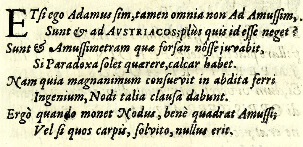 An illustration from Mathesis Caesarea, sive, Amussis Ferdinandea : in lucem publicam & usum eruditae posteritatis, gratulantibus litteratorum geniis evecta, atque ad problemata universae matheseos, praesertim vero architecturae militaris explicata jussu & auctoritate Augustissimi Imperatoris Ferdinandi III, 1662, leaf 47