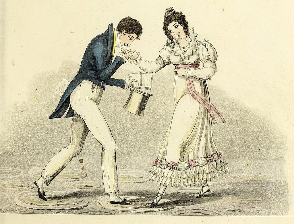 An illustration from Matrimonial ladder : or Such things are, 1825, leaf 11