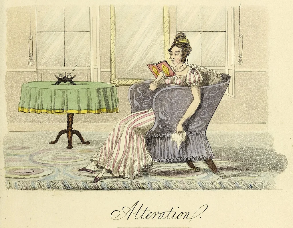 An illustration from Matrimonial ladder : or Such things are, 1825, leaf 15