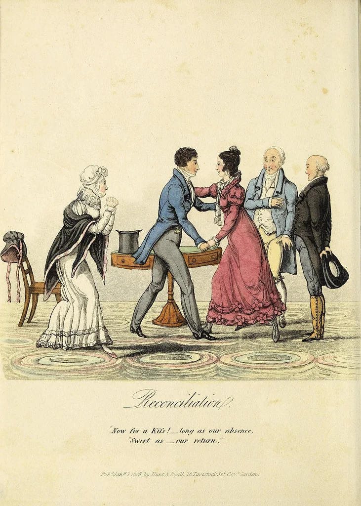 An illustration from Matrimonial ladder : or Such things are, 1825, leaf 22