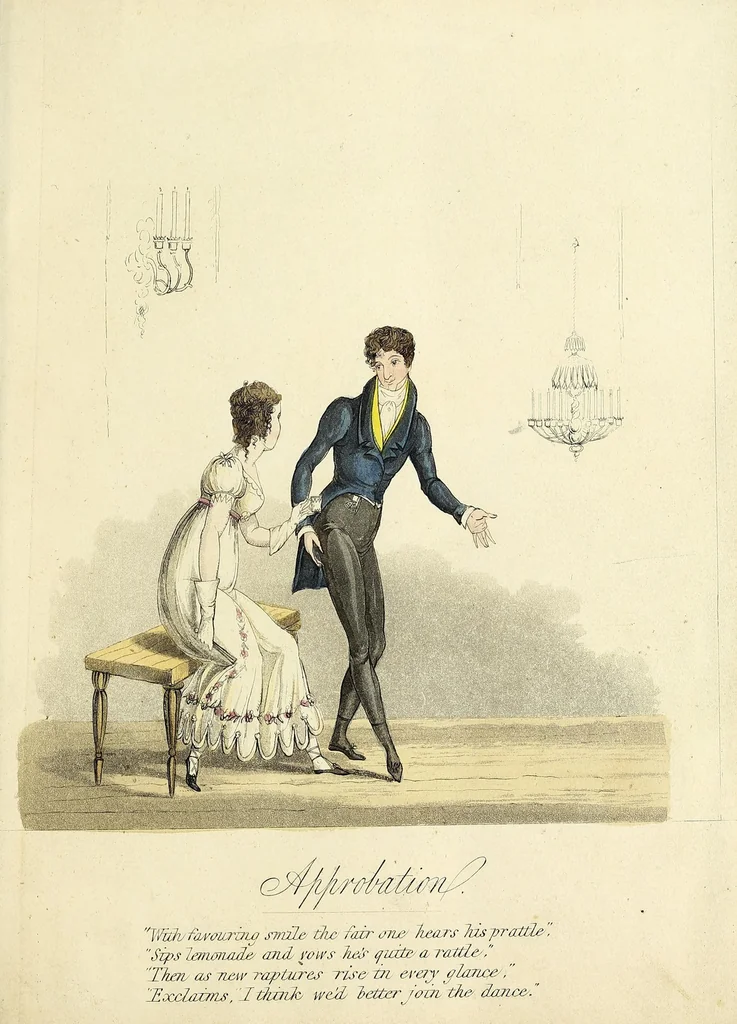 An illustration from Matrimonial ladder : or Such things are, 1825, leaf 7