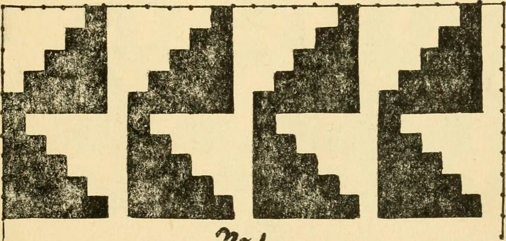 An illustration from Mat weaving and slat weaving in primary schools; a practical manual especially for primary-kindergarten teachers .., 1904, leaf 18