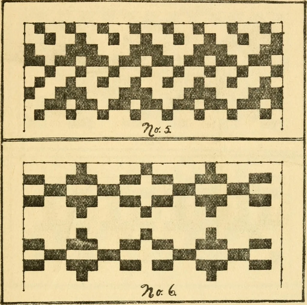 An illustration from Mat weaving and slat weaving in primary schools; a practical manual especially for primary-kindergarten teachers .., 1904, leaf 20
