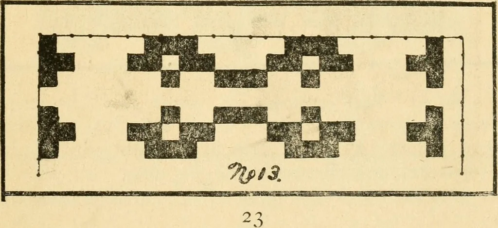 An illustration from Mat weaving and slat weaving in primary schools; a practical manual especially for primary-kindergarten teachers .., 1904, leaf 22