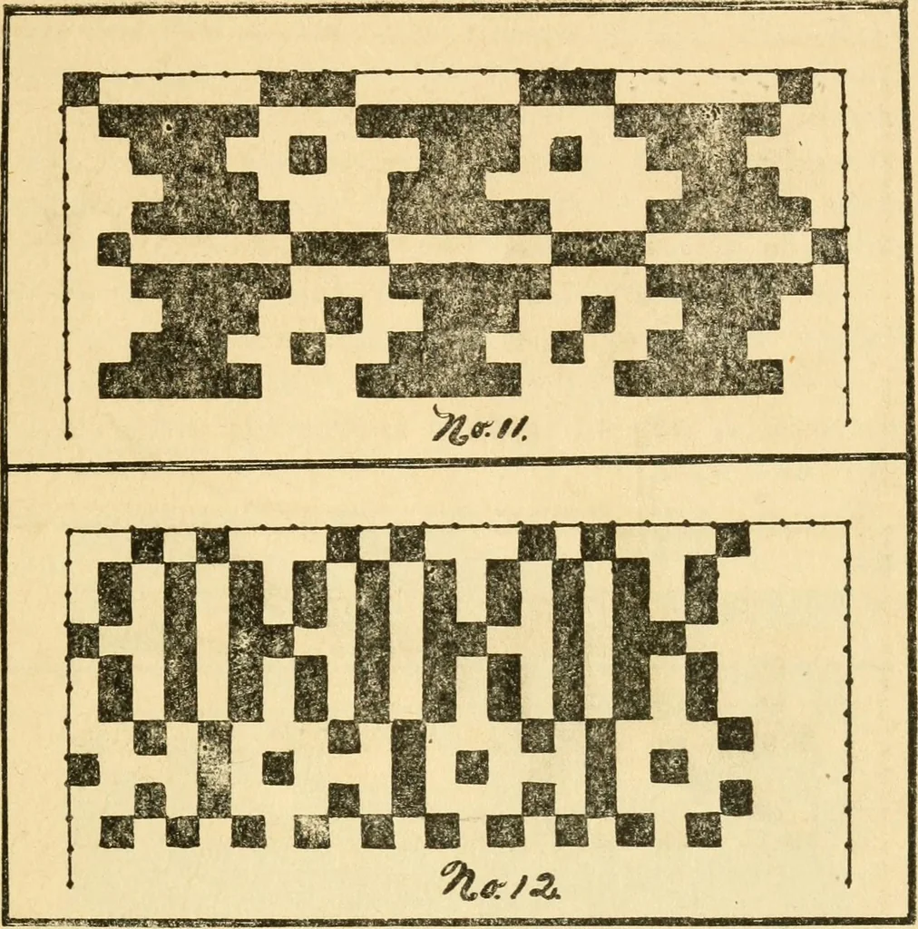 An illustration from Mat weaving and slat weaving in primary schools; a practical manual especially for primary-kindergarten teachers .., 1904, leaf 22