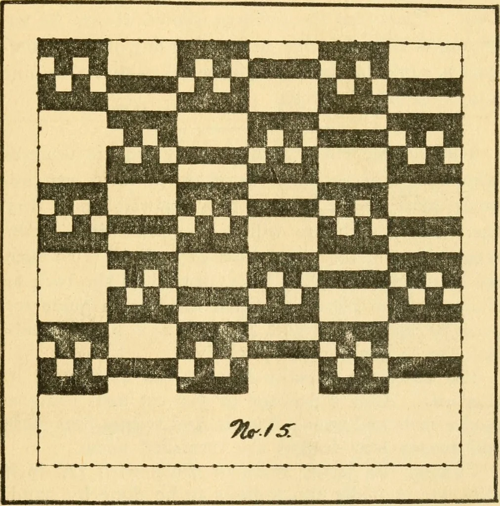 An illustration from Mat weaving and slat weaving in primary schools; a practical manual especially for primary-kindergarten teachers .., 1904, leaf 24