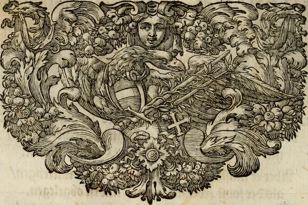 An illustration from Mausoleum potentissimorum ac gloriosissimorum Regni Apostolici regum & primorum militantis Ungariae ducum : vindicatis è mortuali pulvere reliquiis ad gratam apud posteros memoriam, à pIo et IVsto patrIae DoLore ereCtVM : cum versione operis Germanicâ, 1664, leaf 151