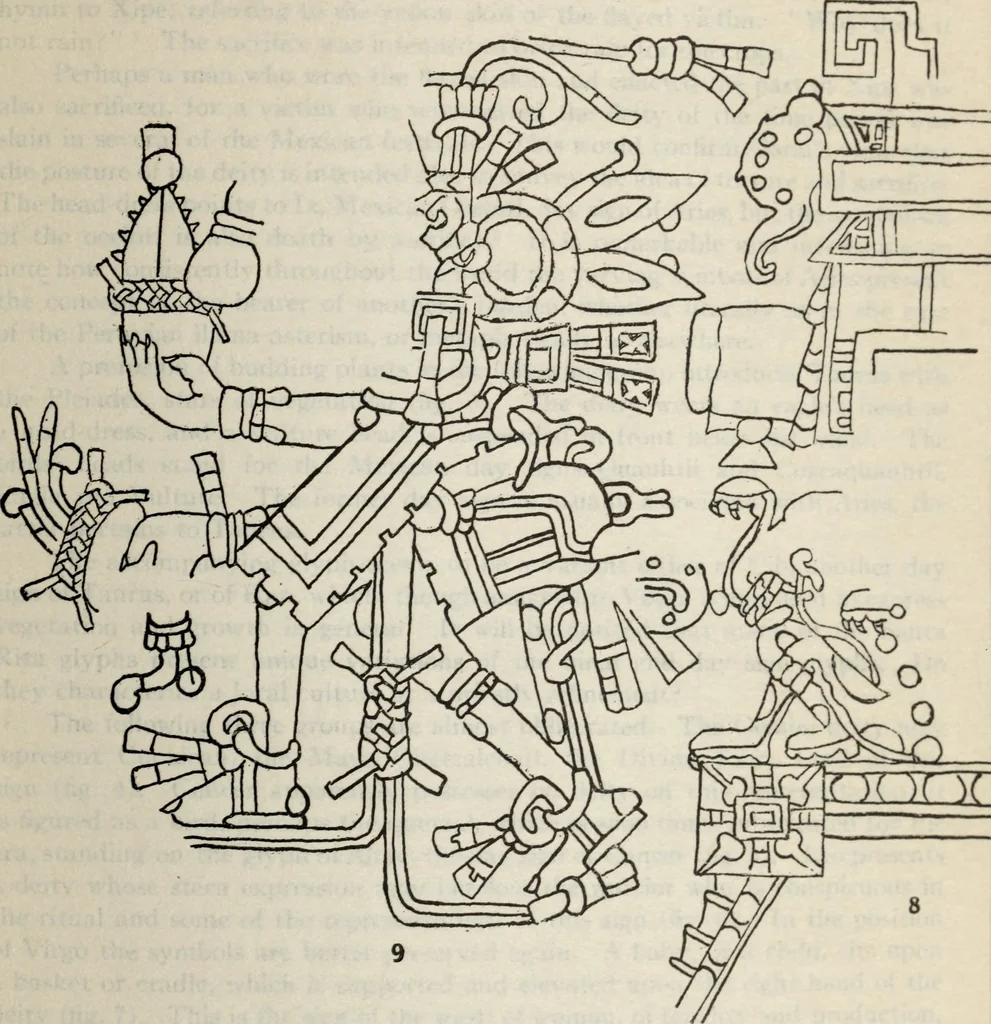 An illustration from Maya religion and mythology, 1881, leaf 120