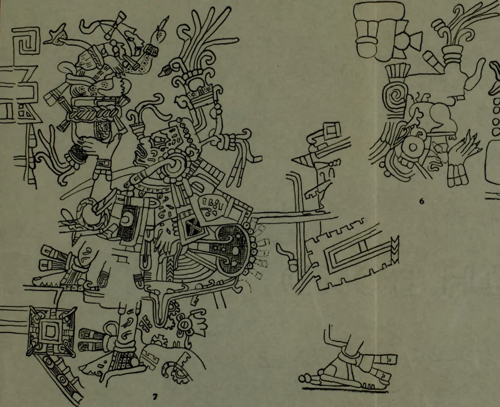 An illustration from Maya religion and mythology, 1881, leaf 183