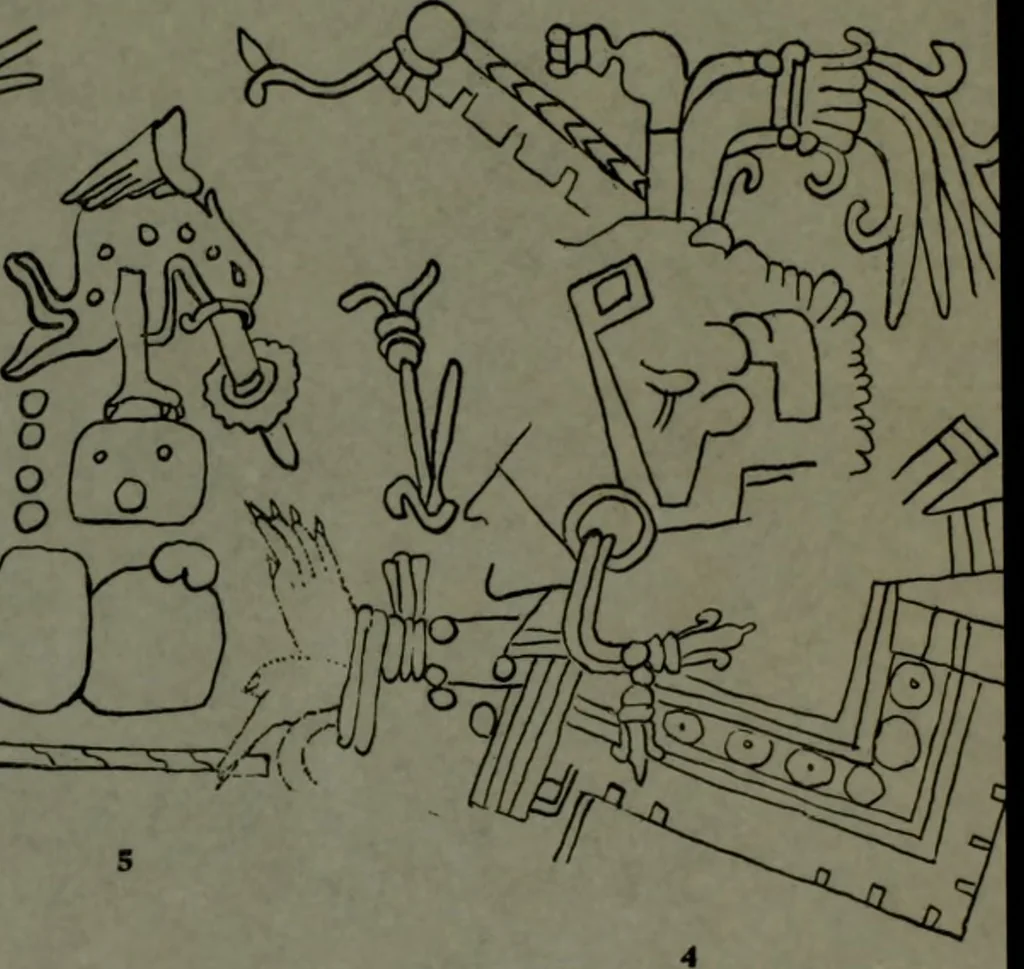 An illustration from Maya religion and mythology, 1881, leaf 183