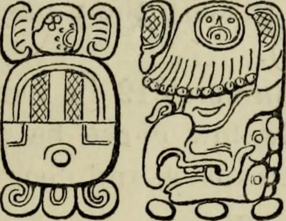 An illustration from Maya religion and mythology, 1881, leaf 48