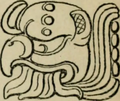 An illustration from Maya religion and mythology, 1881, leaf 49