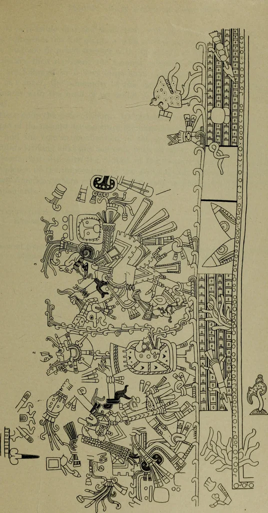 An illustration from Maya religion and mythology, 1881, leaf 124