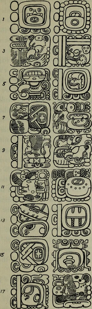 An illustration from Maya religion and mythology, 1881, leaf 244
