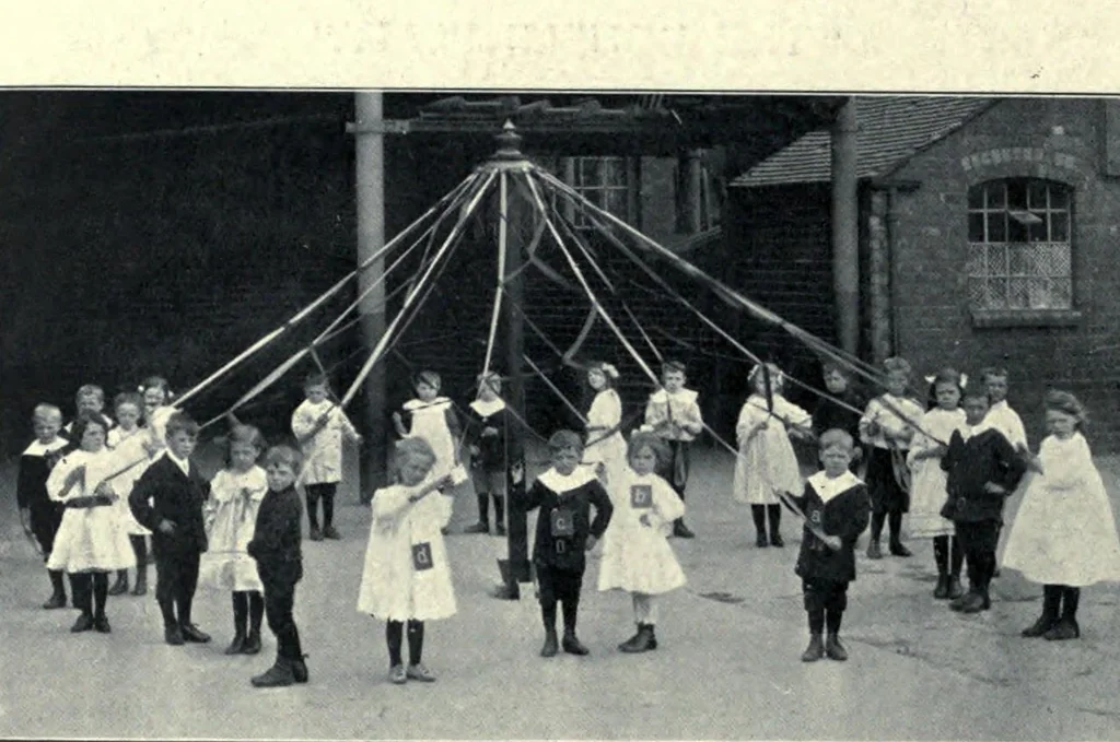 An illustration from May-pole exercises : a collection of exercises compiled for the use of teachers in infant schools, leaf 12