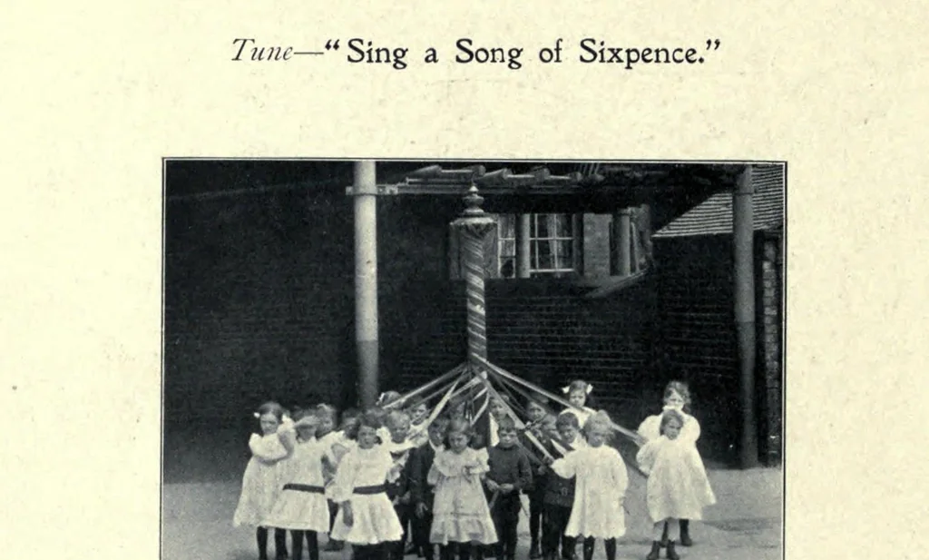 An illustration from May-pole exercises : a collection of exercises compiled for the use of teachers in infant schools, leaf 8