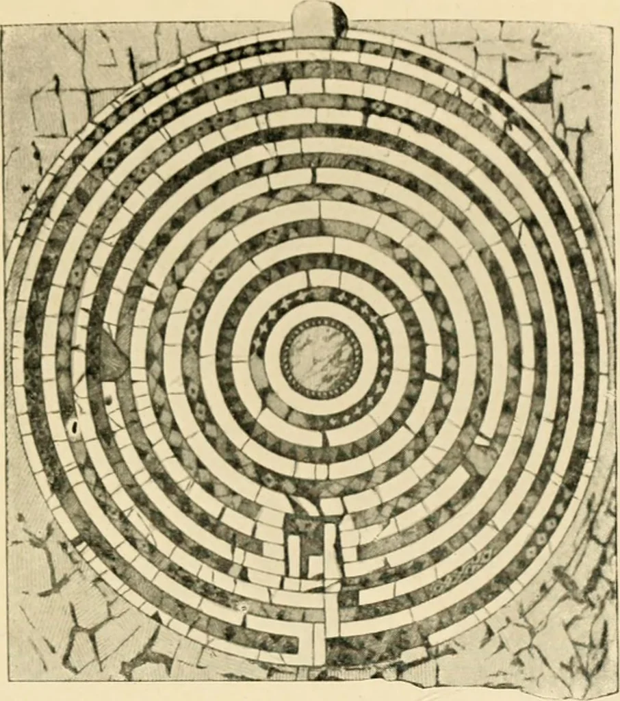 An illustration from Mazes and labyrinths : a general account of their history and developments, 1922, leaf 108
