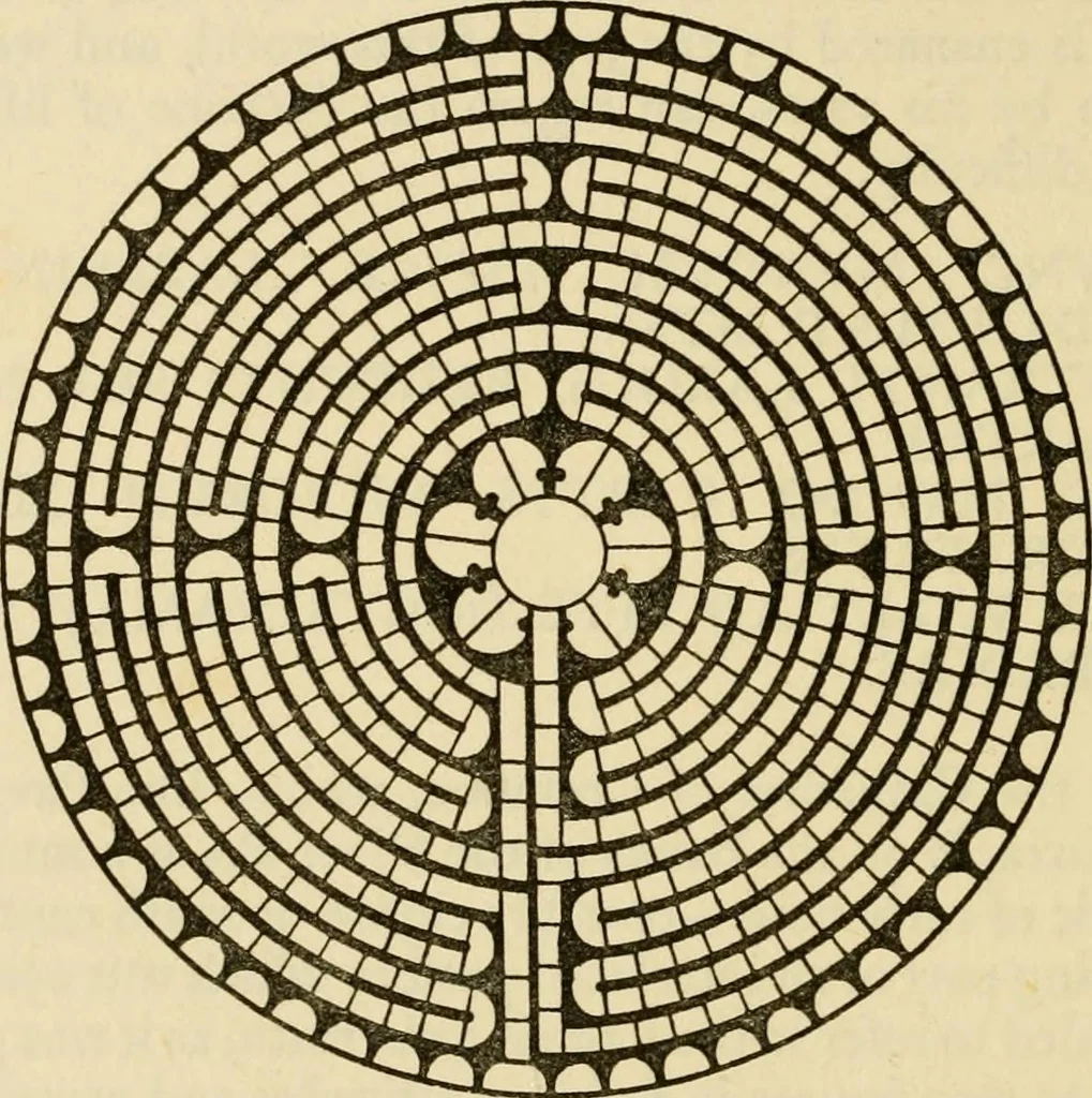 An illustration from Mazes and labyrinths : a general account of their history and developments, 1922, leaf 111