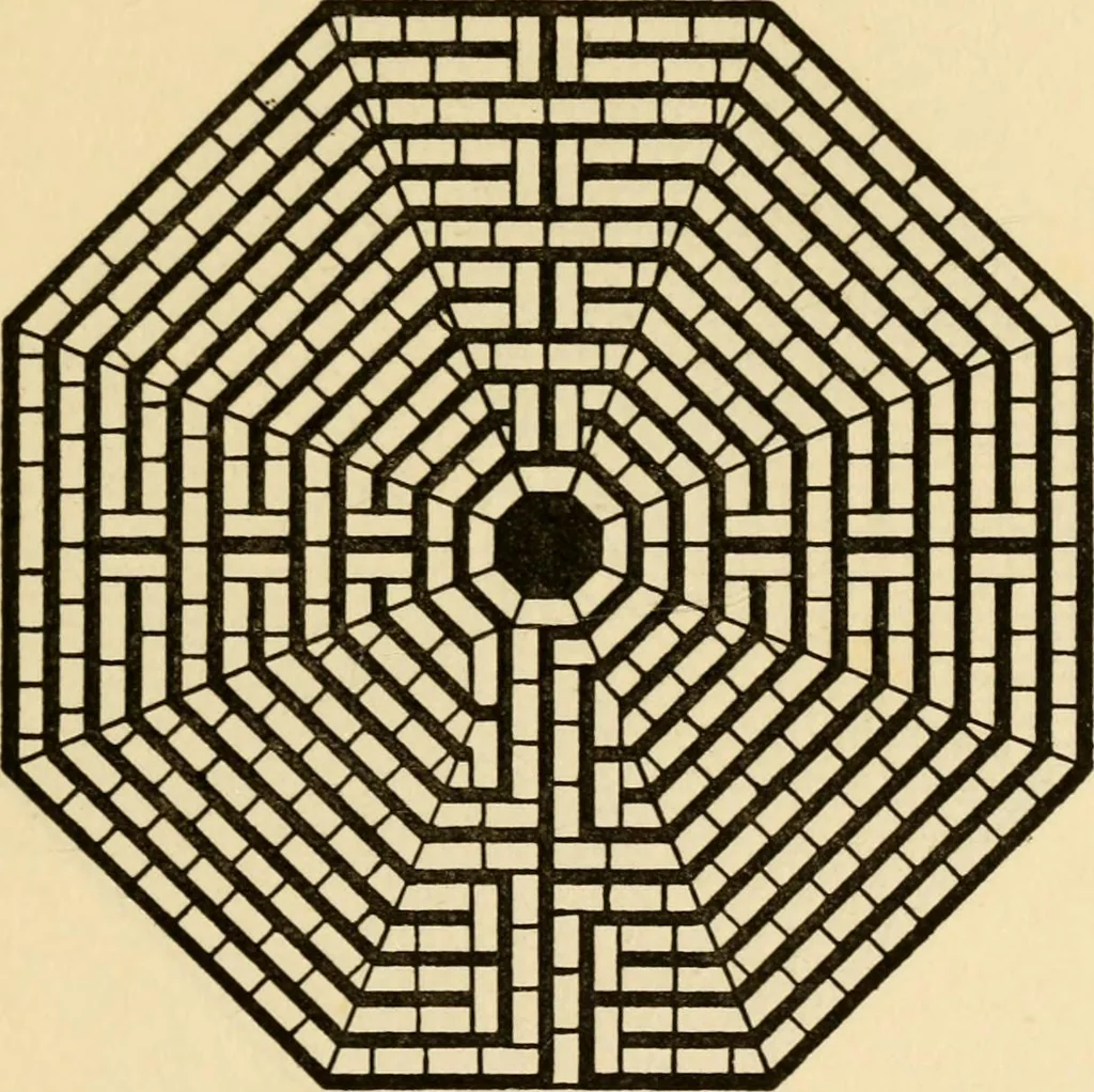 An illustration from Mazes and labyrinths : a general account of their history and developments, 1922, leaf 112