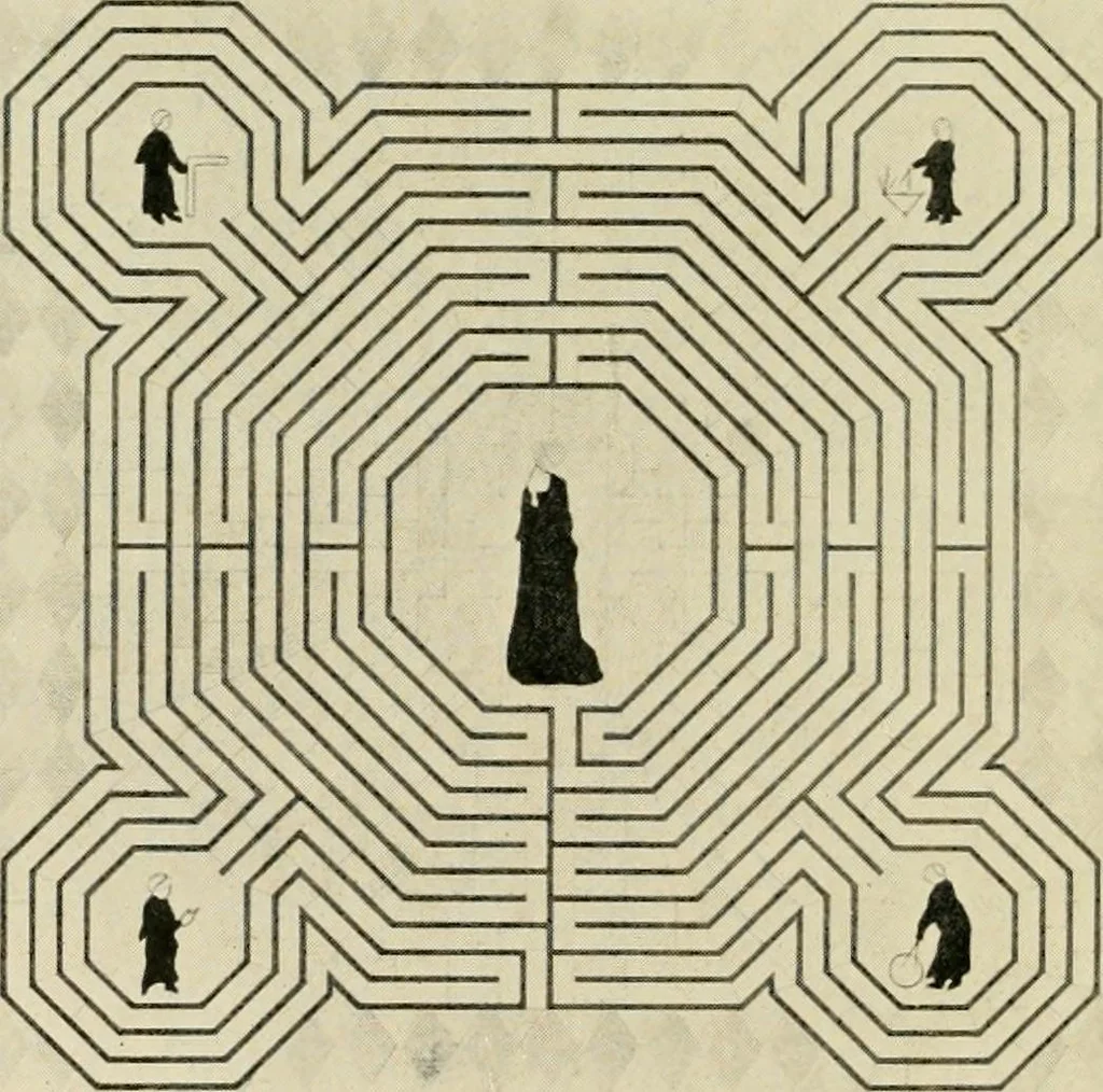 An illustration from Mazes and labyrinths : a general account of their history and developments, 1922, leaf 115