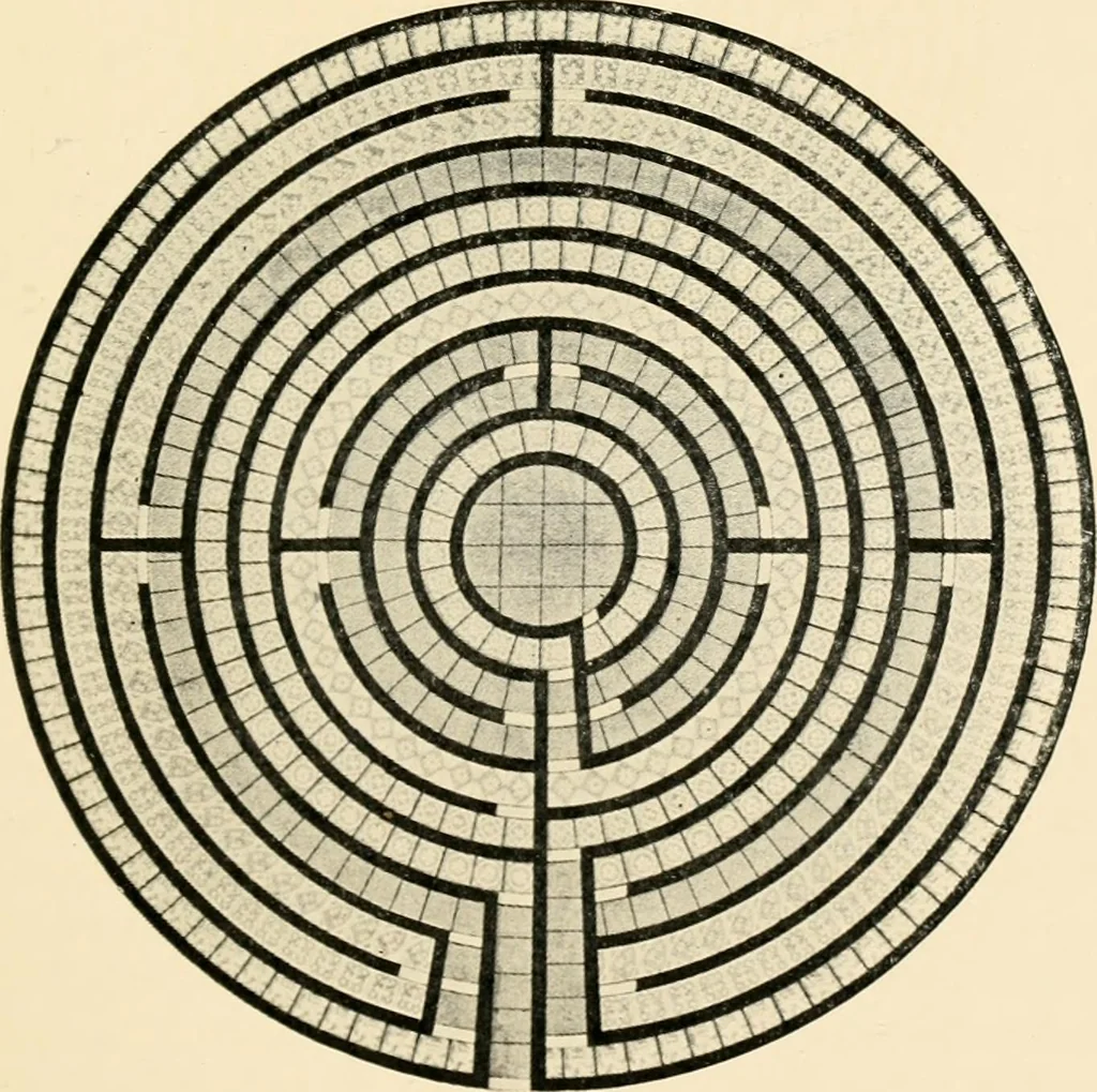 An illustration from Mazes and labyrinths : a general account of their history and developments, 1922, leaf 118