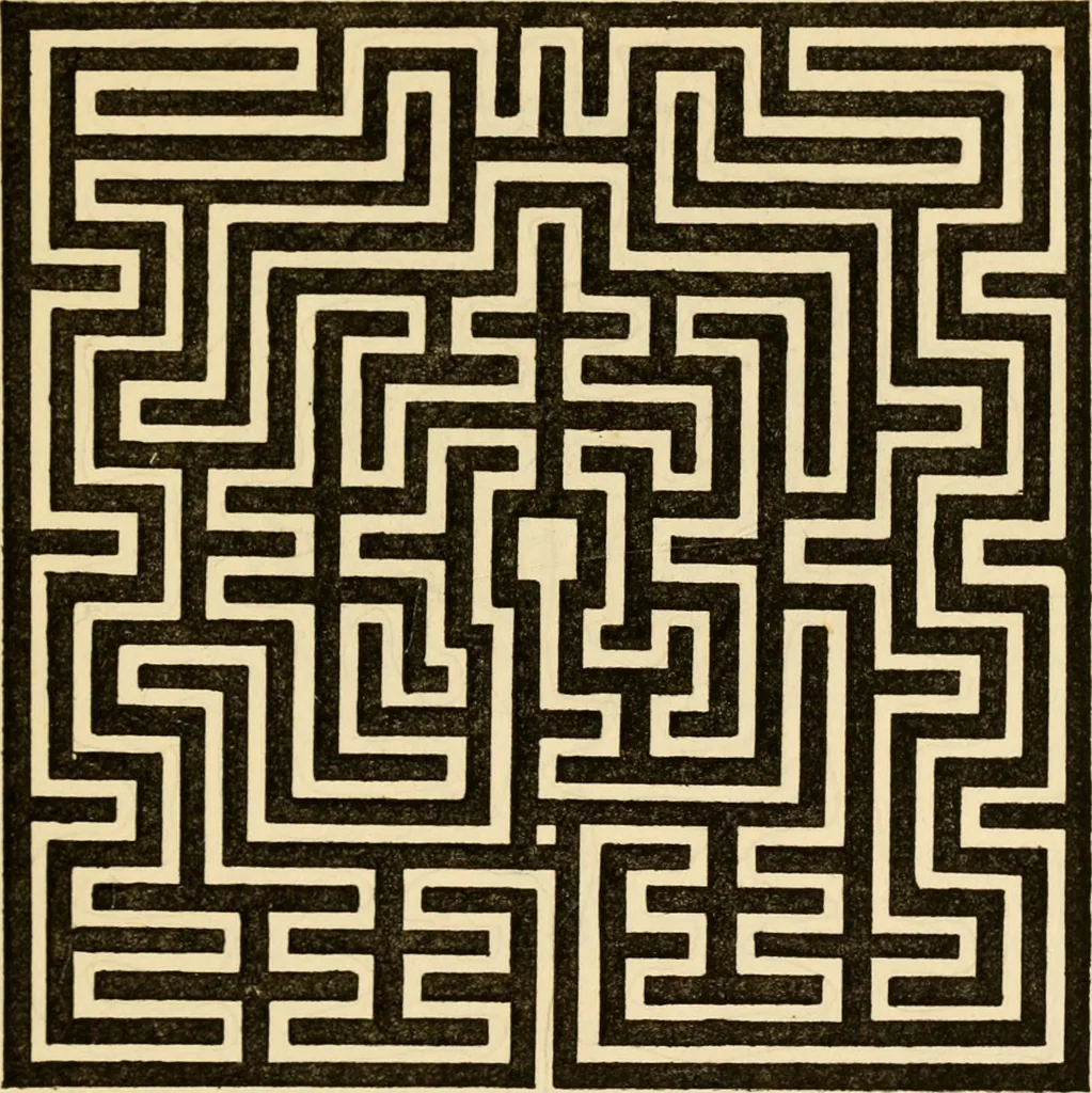 An illustration from Mazes and labyrinths : a general account of their history and developments, 1922, leaf 120