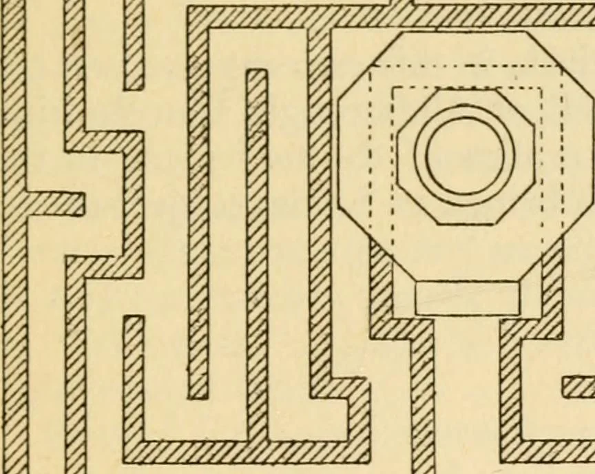 An illustration from Mazes and labyrinths : a general account of their history and developments, 1922, leaf 126