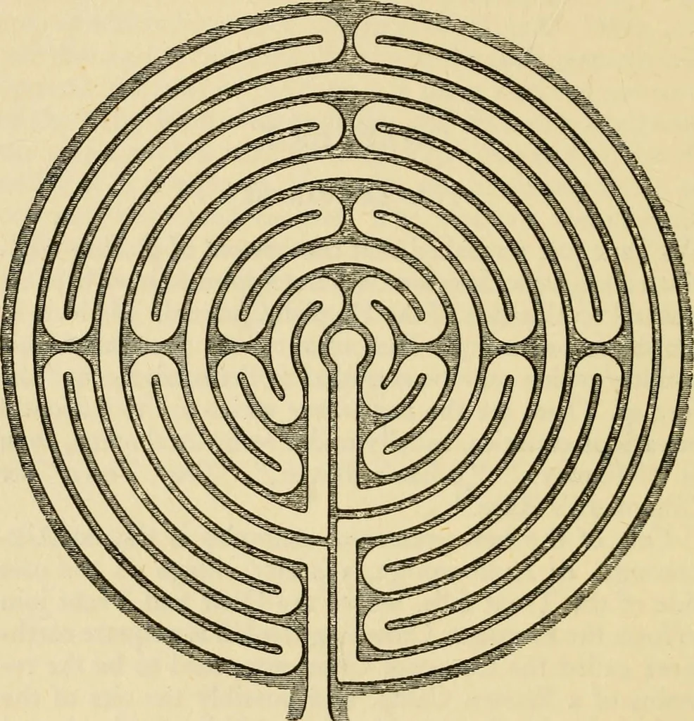 An illustration from Mazes and labyrinths : a general account of their history and developments, 1922, leaf 129