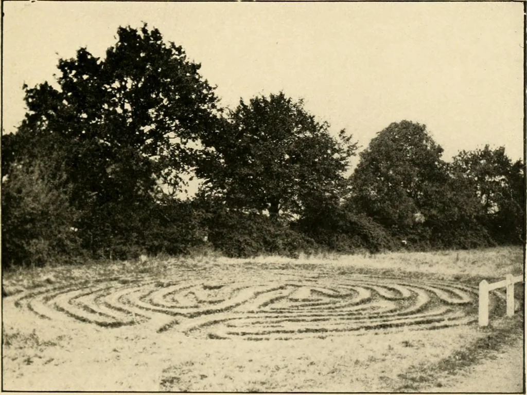 An illustration from Mazes and labyrinths : a general account of their history and developments, 1922, leaf 132