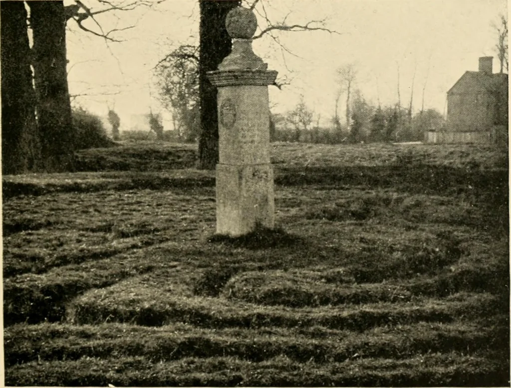 An illustration from Mazes and labyrinths : a general account of their history and developments, 1922, leaf 144