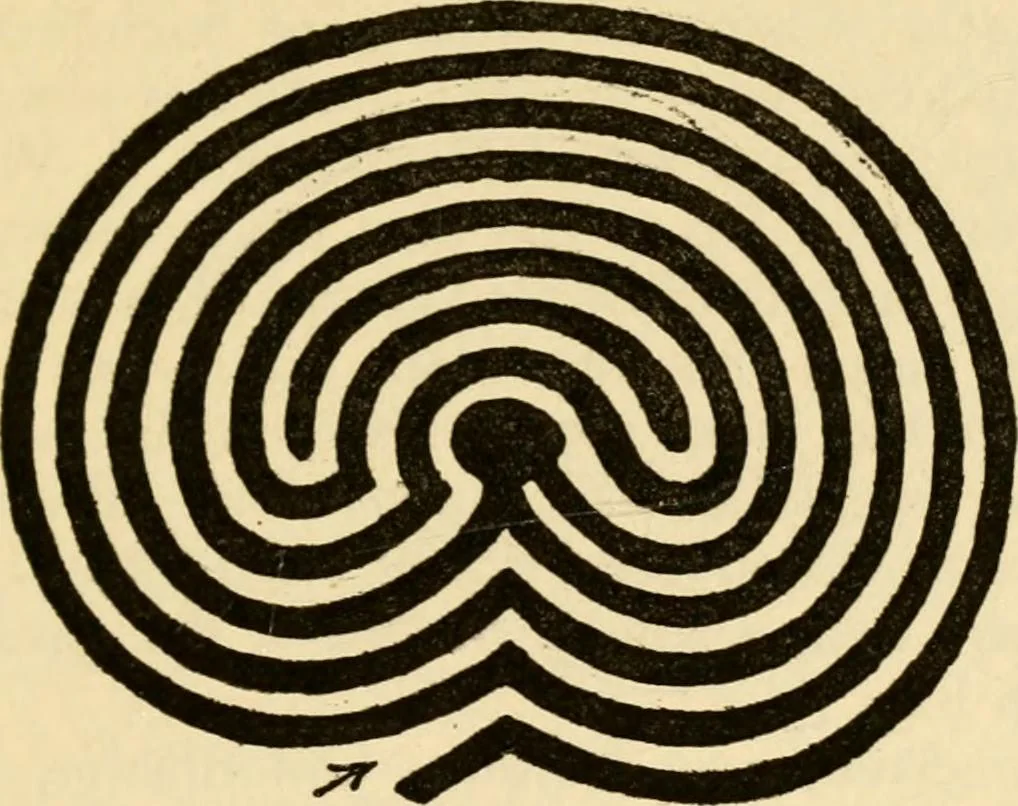An illustration from Mazes and labyrinths : a general account of their history and developments, 1922, leaf 148