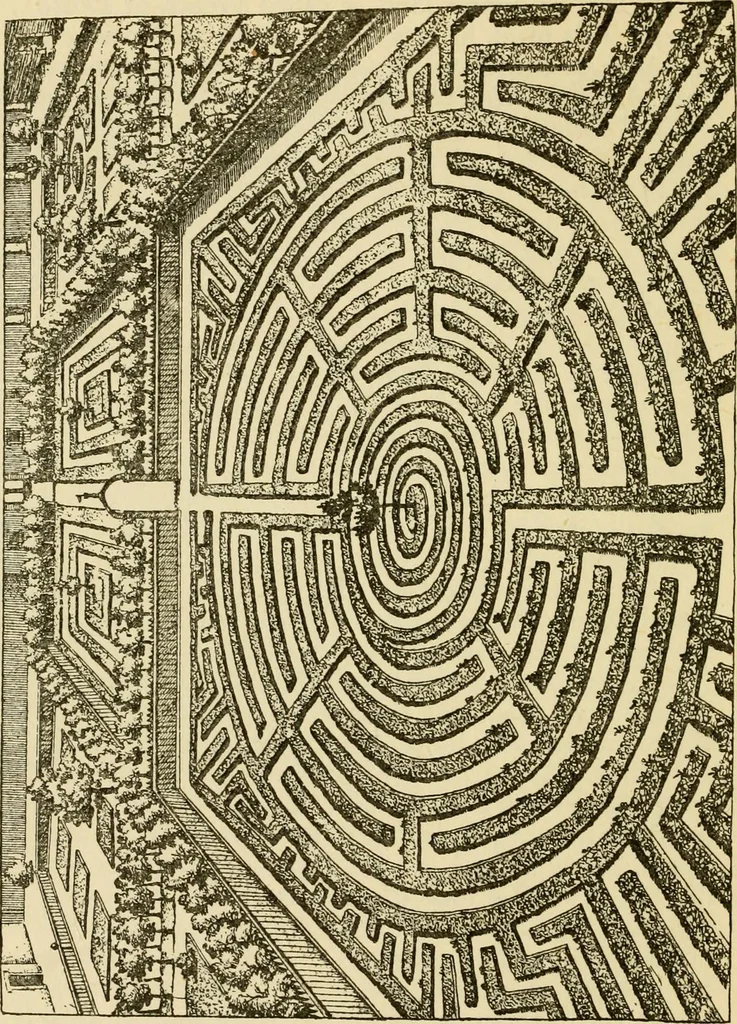 An illustration from Mazes and labyrinths : a general account of their history and developments, 1922, leaf 167