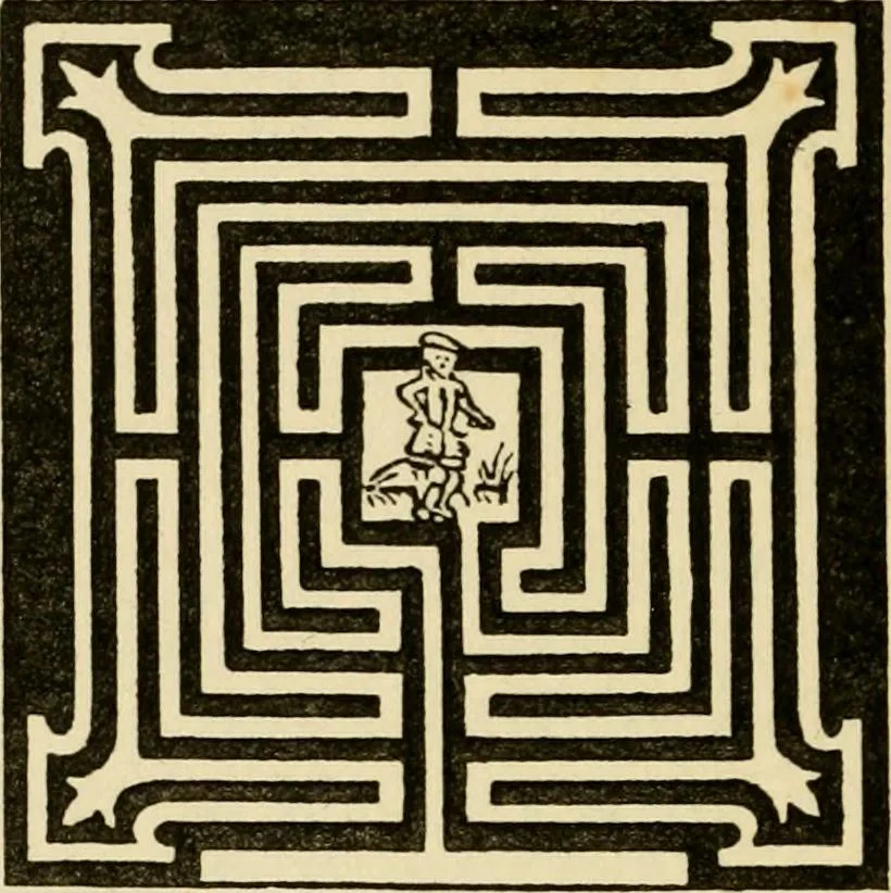 An illustration from Mazes and labyrinths : a general account of their history and developments, 1922, leaf 169