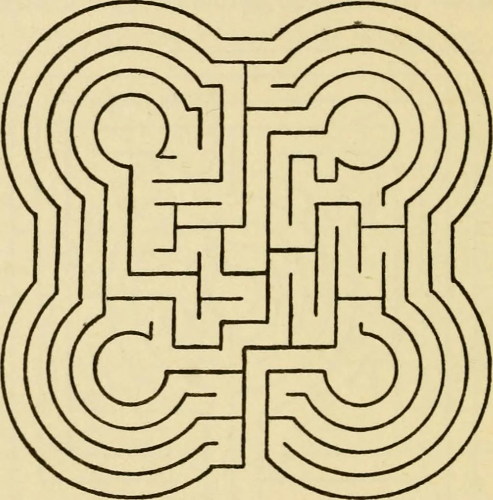 An illustration from Mazes and labyrinths : a general account of their history and developments, 1922, leaf 173