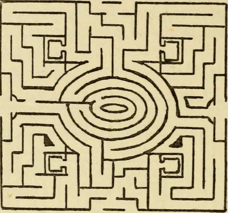 An illustration from Mazes and labyrinths : a general account of their history and developments, 1922, leaf 179