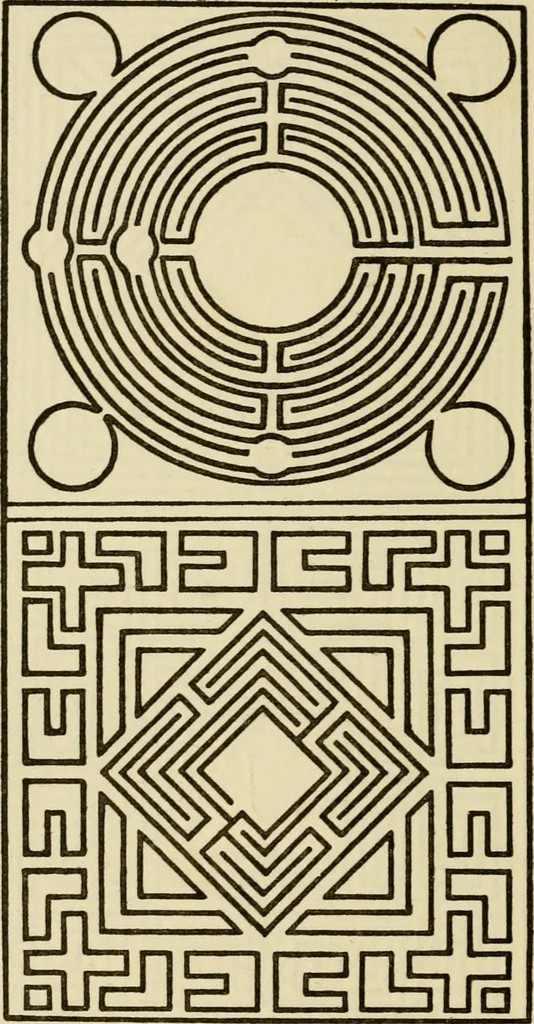 An illustration from Mazes and labyrinths : a general account of their history and developments, 1922, leaf 197