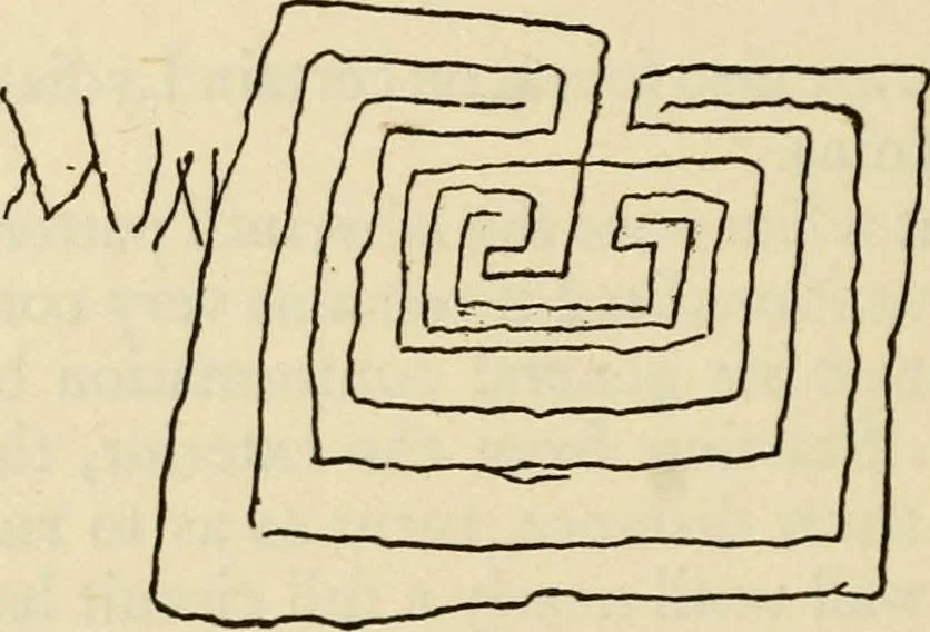 An illustration from Mazes and labyrinths : a general account of their history and developments, 1922, leaf 91