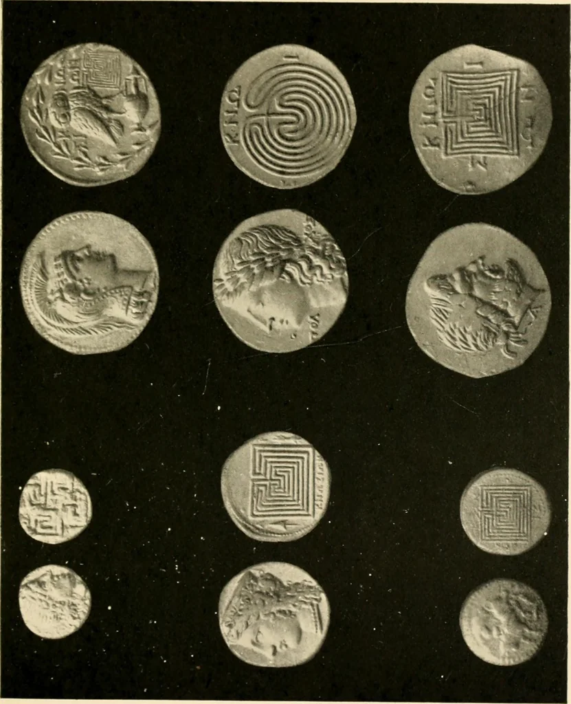 An illustration from Mazes and labyrinths : a general account of their history and developments, 1922, leaf 92
