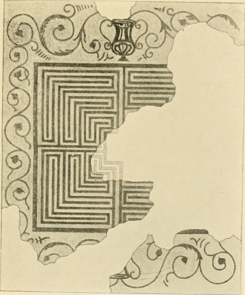 An illustration from Mazes and labyrinths : a general account of their history and developments, 1922, leaf 96