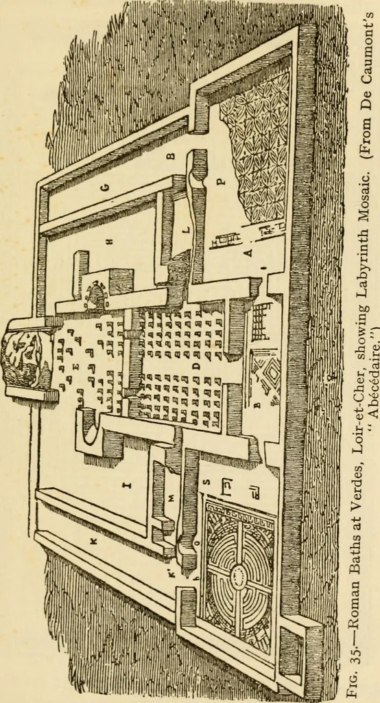 An illustration from Mazes and labyrinths : a general account of their history and developments, 1922, leaf 98