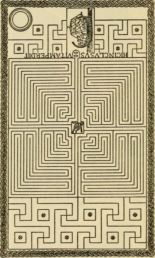An illustration from Mazes and labyrinths : a general account of their history and developments, 1922, leaf 99